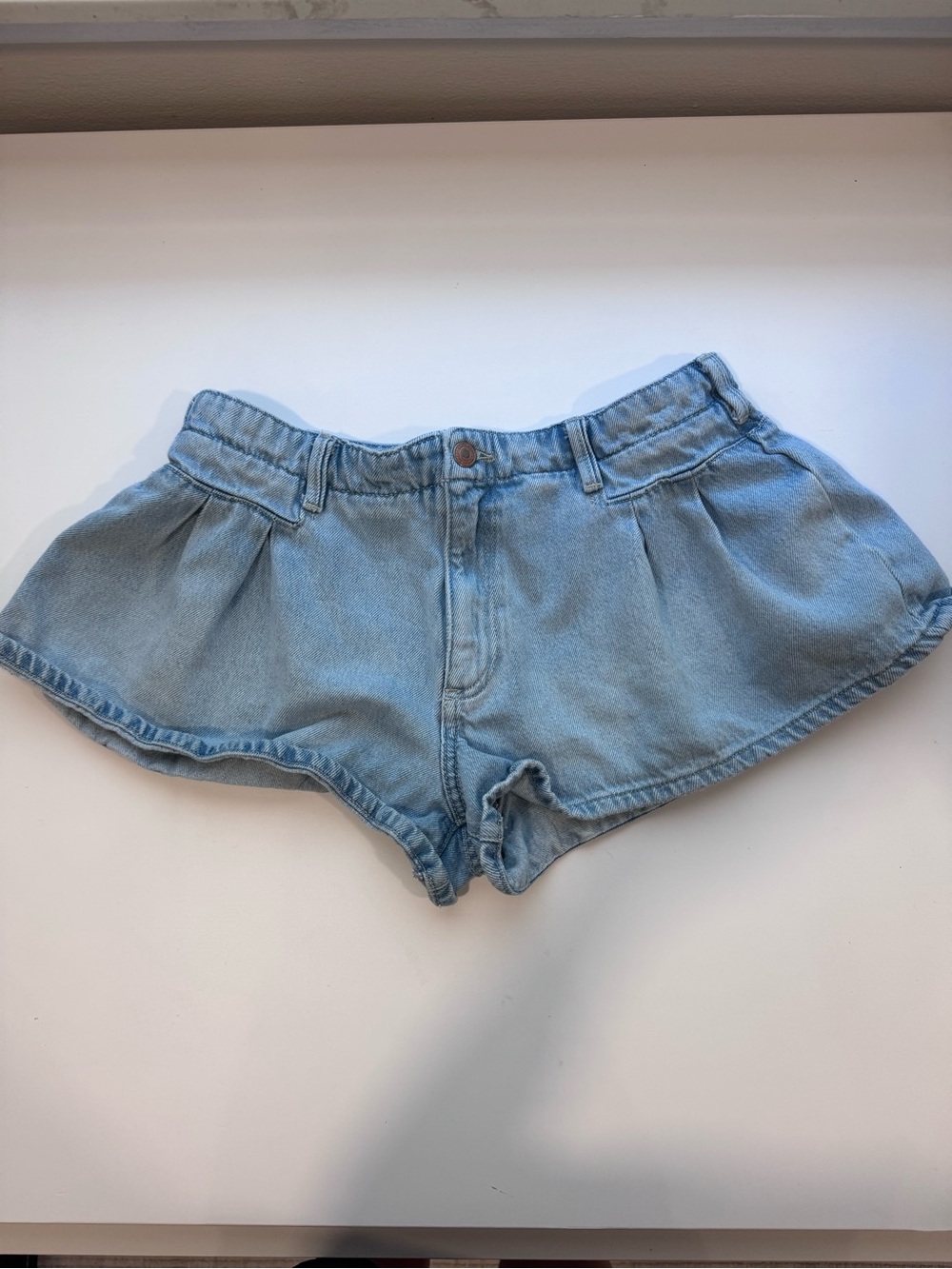 We The Free Light Blue Denim Jean Shorts